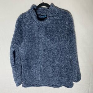 O’Neill Blue Sherpa Fleece Mock Neck Pullover Sweater S
